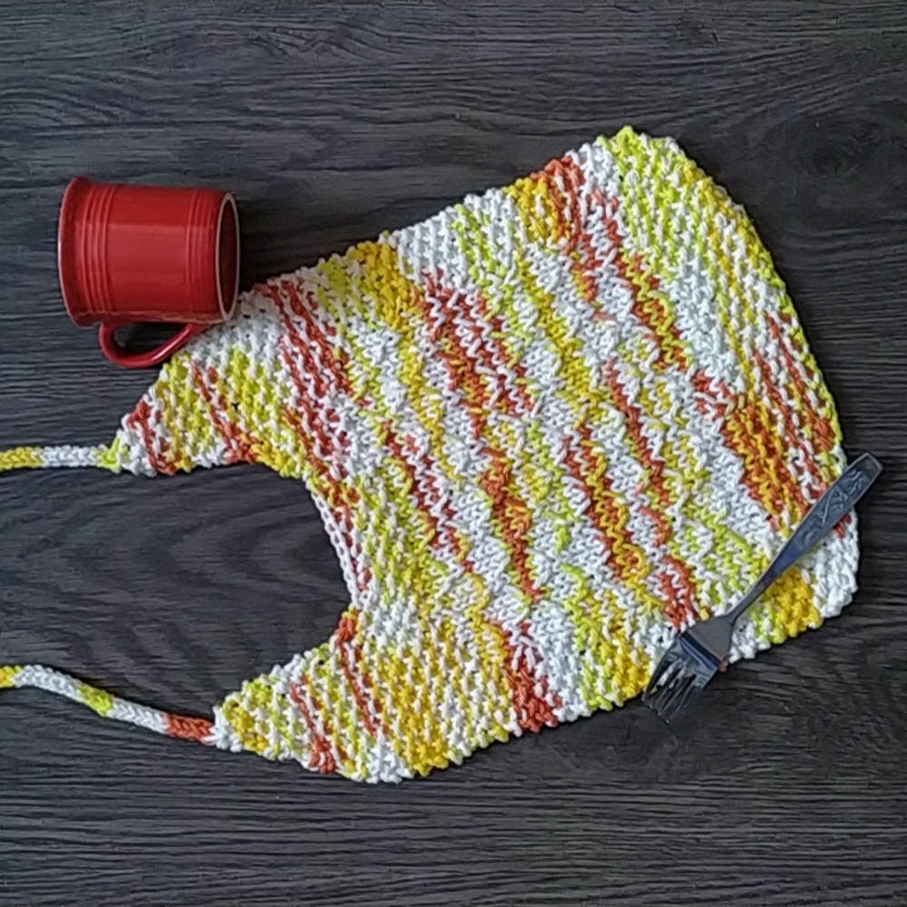 Hand Knit Baby Bib